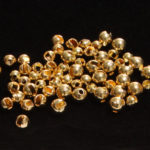Slotted Tungsten Beads - gold