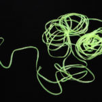 Mini Flat Braid" - fluo chartreuse