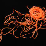 Mini Flat Braid" - fluo orange