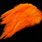 Strung Chinese Saddle Hackle 5-7" - fire orange