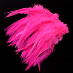 Strung Chinese Saddle Hackle 5-7" - hot pink