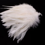 Strung Chinese Saddle Hackle 5-7" - white