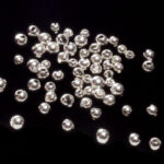 Slotted Tungsten Beads - silver