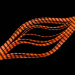 Double Barred Heavy Duty Silicone Legs - black/fluo orange