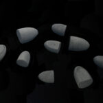Foam Flat Face Popper Heads - black