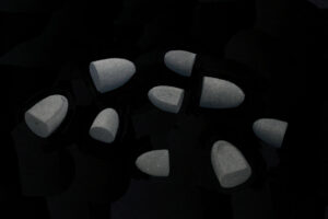 Foam Flat Face Popper Heads black