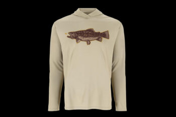 Simms Tech Hoody - Artist Series stone trout fly