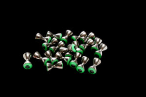 Pseudo Eyes black nickel/chartreuse pupil