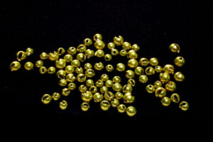 Slotted Tungsten Beads anodized olive