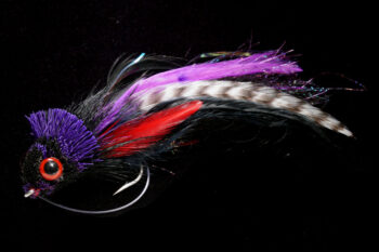 Whitlock's Deer Hair Diver black/purple